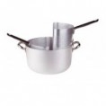 CASSERUOLA CON 2 COLAPASTA A SPICCHIO ALTO IN ALLUMINIO diametro 30 cm, altezza 16 cm, capacità 10 lt